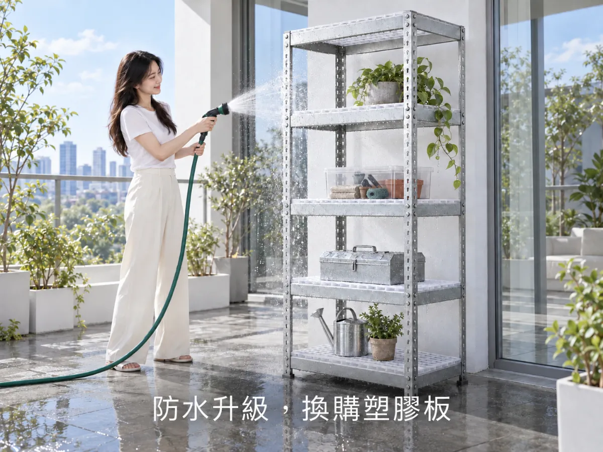 空間特工戶外層架的陽台收納應用